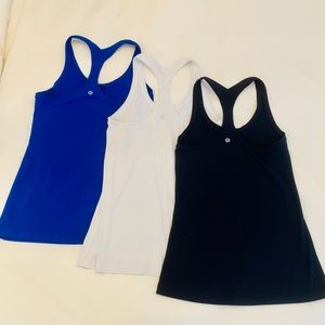 Lululemon - tanks - size 6 - blue, white, navy